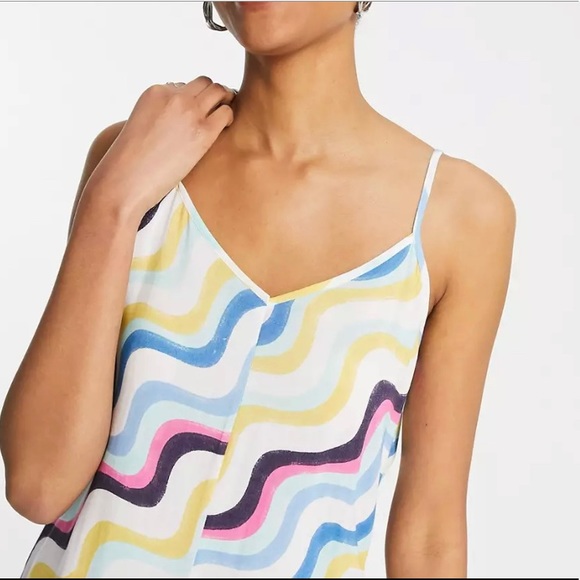 Native Youth Colorful Print Geometric Shapeless Retro Jumpsuit Size S Small NWT - Picture 8 of 9